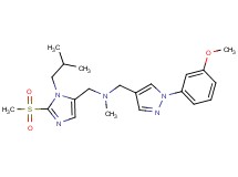 1-[1-isobutyl-2-(methylsulfonyl)-1H-imidazol-5-yl]-N-{[1-(3-methoxyphenyl)-1H-pyrazol-4-yl]methyl}-N-methylmethanamine