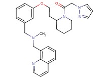 N-methyl-1-(3-{2-[1-(1H-pyrazol-1-ylacetyl)-2-piperidinyl]ethoxy}phenyl)-N-(8-quinolinylmethyl)methanamine