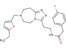 N-(2-{7-[(5-ethyl-2-furyl)methyl]-6,7,8,9-tetrahydro-5H-[1,2,4]triazolo[4,3-d][1,4]diazepin-3-yl}ethyl)-2-(4-fluorophenyl)acetamide