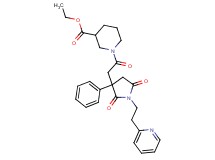 ethyl 1-({2,5-dioxo-3-phenyl-1-[2-(2-pyridinyl)ethyl]-3-pyrrolidinyl}acetyl)-3-piperidinecarboxylate