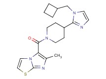 5-({4-[1-(cyclobutylmethyl)-1H-imidazol-2-yl]piperidin-1-yl}carbonyl)-6-methylimidazo[2,1-b][1,3]thiazole