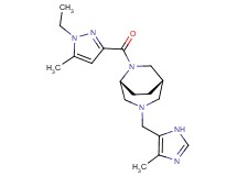 (1S*,5R*)-6-[(1-ethyl-5-methyl-1H-pyrazol-3-yl)carbonyl]-3-[(4-methyl-1H-imidazol-5-yl)methyl]-3,6-diazabicyclo[3.2.2]nonane