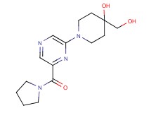 4-(hydroxymethyl)-1-[6-(pyrrolidin-1-ylcarbonyl)pyrazin-2-yl]piperidin-4-ol