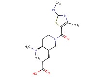 3-((3R*,4S*)-4-(dimethylamino)-1-{[4-methyl-2-(methylamino)-1,3-thiazol-5-yl]carbonyl}piperidin-3-yl)propanoic acid