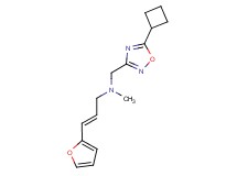 (2E)-N-[(5-cyclobutyl-1,2,4-oxadiazol-3-yl)methyl]-3-(2-furyl)-N-methylprop-2-en-1-amine
