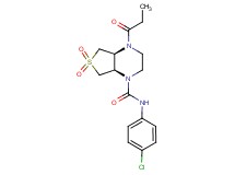 (4aS*,7aR*)-N-(4-chlorophenyl)-4-propionylhexahydrothieno[3,4-b]pyrazine-1(2H)-carboxamide 6,6-dioxide
