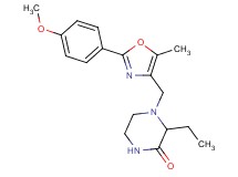 3-ethyl-4-{[2-(4-methoxyphenyl)-5-methyl-1,3-oxazol-4-yl]methyl}-2-piperazinone