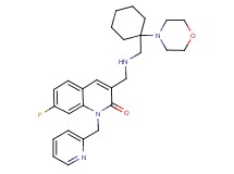 7-fluoro-3-[({[1-(4-morpholinyl)cyclohexyl]methyl}amino)methyl]-1-(2-pyridinylmethyl)-2(1H)-quinolinone