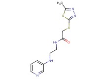 2-[(5-methyl-1,3,4-thiadiazol-2-yl)thio]-N-[2-(pyridin-3-ylamino)ethyl]acetamide