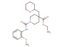 ethyl 1-({[2-(methylthio)phenyl]amino}carbonyl)-4-(tetrahydro-2H-pyran-2-ylmethyl)-4-piperidinecarboxylate