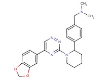 (4-{1-[5-(1,3-benzodioxol-5-yl)-1,2,4-triazin-3-yl]-2-piperidinyl}benzyl)dimethylamine