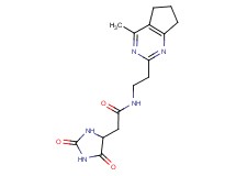 2-(2,5-dioxoimidazolidin-4-yl)-N-[2-(4-methyl-6,7-dihydro-5H-cyclopenta[d]pyrimidin-2-yl)ethyl]acetamide