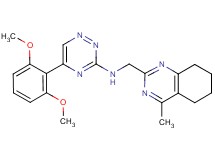 5-(2,6-dimethoxyphenyl)-N-[(4-methyl-5,6,7,8-tetrahydro-2-quinazolinyl)methyl]-1,2,4-triazin-3-amine