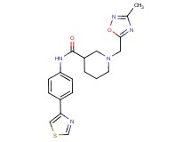 1-[(3-methyl-1,2,4-oxadiazol-5-yl)methyl]-N-[4-(1,3-thiazol-4-yl)phenyl]piperidine-3-carboxamide