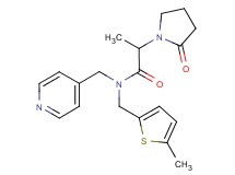 N-[(5-methyl-2-thienyl)methyl]-2-(2-oxopyrrolidin-1-yl)-N-(pyridin-4-ylmethyl)propanamide