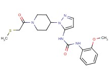 N-(2-methoxyphenyl)-N'-(1-{1-[(methylthio)acetyl]-4-piperidinyl}-1H-pyrazol-5-yl)urea