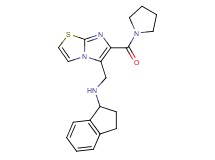 2,3-dihydro-1H-inden-1-yl{[6-(1-pyrrolidinylcarbonyl)imidazo[2,1-b][1,3]thiazol-5-yl]methyl}amine