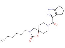 3-hexyl-8-(1,4,5,6-tetrahydrocyclopenta[c]pyrazol-3-ylcarbonyl)-1-oxa-3,8-diazaspiro[4.5]decan-2-one