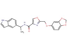 2-[(1,3-benzodioxol-5-yloxy)methyl]-N-[1-(1H-indol-5-yl)ethyl]-1,3-oxazole-4-carboxamide