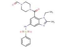 N-{1-ethyl-7-[(4-formyl-1-piperazinyl)carbonyl]-2-methyl-1H-benzimidazol-5-yl}benzenesulfonamide