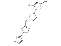 3,5-dimethyl-1-(1-{[5-(1H-pyrazol-3-yl)-2-furyl]methyl}pyrrolidin-3-yl)-1H-pyrazole