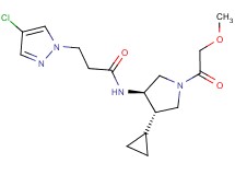3-(4-chloro-1H-pyrazol-1-yl)-N-[(3R*,4S*)-4-cyclopropyl-1-(methoxyacetyl)pyrrolidin-3-yl]propanamide
