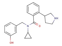N-cyclopropyl-N-(3-hydroxybenzyl)-2-(3-pyrrolidinyl)benzamide