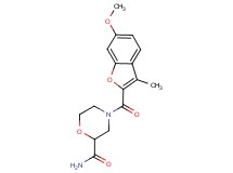 4-[(6-methoxy-3-methyl-1-benzofuran-2-yl)carbonyl]-2-morpholinecarboxamide