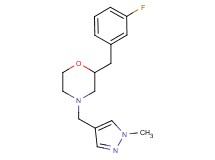 2-(3-fluorobenzyl)-4-[(1-methyl-1H-pyrazol-4-yl)methyl]morpholine