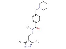 N-[2-(3,5-dimethyl-1H-pyrazol-4-yl)ethyl]-N-methyl-4-(1-piperidinylmethyl)benzamide