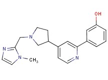 3-(4-{1-[(1-methyl-1H-imidazol-2-yl)methyl]pyrrolidin-3-yl}pyridin-2-yl)phenol