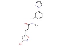 3-(3-hydroxy-5-isoxazolyl)-N-methyl-N-[3-(1H-pyrazol-1-yl)benzyl]propanamide