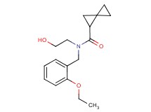N-(2-ethoxybenzyl)-N-(2-hydroxyethyl)spiro[2.2]pentane-1-carboxamide