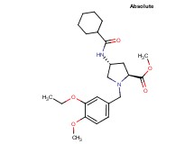 methyl (4R)-4-[(cyclohexylcarbonyl)amino]-1-(3-ethoxy-4-methoxybenzyl)-L-prolinate