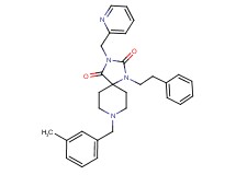 8-(3-methylbenzyl)-1-(2-phenylethyl)-3-(2-pyridinylmethyl)-1,3,8-triazaspiro[4.5]decane-2,4-dione
