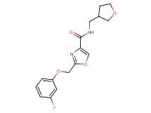 2-[(3-fluorophenoxy)methyl]-N-(tetrahydrofuran-3-ylmethyl)-1,3-oxazole-4-carboxamide