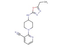 2-{4-[(5-ethyl-1,3,4-oxadiazol-2-yl)amino]piperidin-1-yl}nicotinonitrile