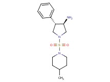 (3R*,4S*)-1-[(4-methyl-1-piperidinyl)sulfonyl]-4-phenyl-3-pyrrolidinamine
