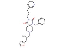 1-benzyl-8-[(2E)-3-(2-furyl)-2-methyl-2-propen-1-yl]-3-[3-(3-pyridinyl)propyl]-1,3,8-triazaspiro[4.5]decane-2,4-dione