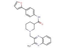 N-[4-(2-furyl)phenyl]-1-[(3-methyl-2-quinoxalinyl)methyl]-3-piperidinecarboxamide