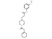 3-[1-(1-cyclohexen-1-ylacetyl)-4-piperidinyl]-N-(3-methoxyphenyl)propanamide