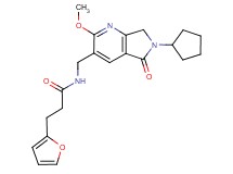 N-[(6-cyclopentyl-2-methoxy-5-oxo-6,7-dihydro-5H-pyrrolo[3,4-b]pyridin-3-yl)methyl]-3-(2-furyl)propanamide