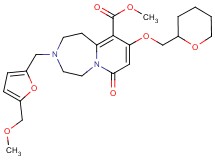 methyl 3-{[5-(methoxymethyl)-2-furyl]methyl}-7-oxo-9-(tetrahydro-2H-pyran-2-ylmethoxy)-1,2,3,4,5,7-hexahydropyrido[1,2-d][1,4]diazepine-10-carboxylate