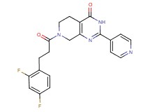 7-[3-(2,4-difluorophenyl)propanoyl]-2-pyridin-4-yl-5,6,7,8-tetrahydropyrido[3,4-d]pyrimidin-4(3H)-one