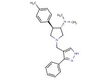 (3S*,4R*)-N,N-dimethyl-4-(4-methylphenyl)-1-[(3-phenyl-1H-pyrazol-4-yl)methyl]pyrrolidin-3-amine
