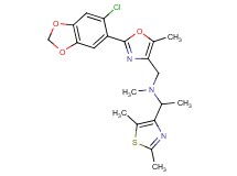 N-{[2-(6-chloro-1,3-benzodioxol-5-yl)-5-methyl-1,3-oxazol-4-yl]methyl}-1-(2,5-dimethyl-1,3-thiazol-4-yl)-N-methylethanamine