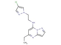 N-[2-(4-chloro-1H-pyrazol-1-yl)ethyl]-5-ethylpyrazolo[1,5-a]pyrimidin-7-amine