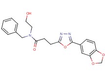 3-[5-(1,3-benzodioxol-5-yl)-1,3,4-oxadiazol-2-yl]-N-benzyl-N-(2-hydroxyethyl)propanamide