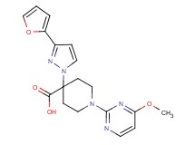 4-[3-(2-furyl)-1H-pyrazol-1-yl]-1-(4-methoxypyrimidin-2-yl)piperidine-4-carboxylic acid