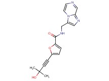 5-(3-hydroxy-3-methylbut-1-yn-1-yl)-N-(imidazo[1,2-a]pyrazin-3-ylmethyl)-2-furamide